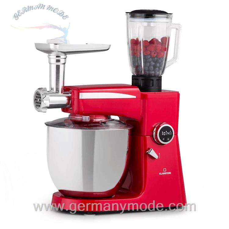 غذا ساز چند کاره کلارشتاین آلمان Klarstein Renata Rossa Küchenmaschine 3-in-1 2000 W Küchenmaschine 2000 watt Rot