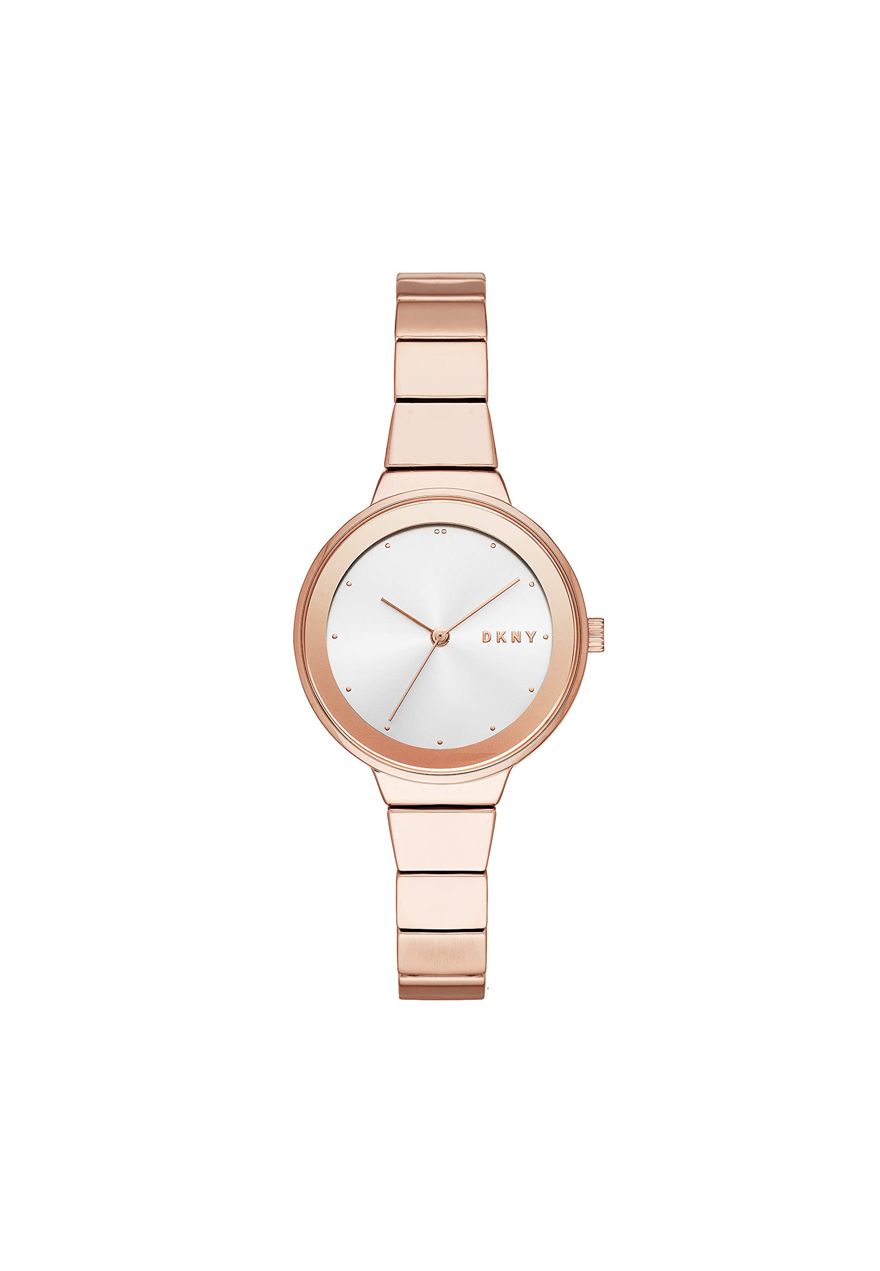 خرید از آمازون - DKNY Astoria Dreizeiger-Legierungsuhr für Damen mit einem Gehäuse Rosegold