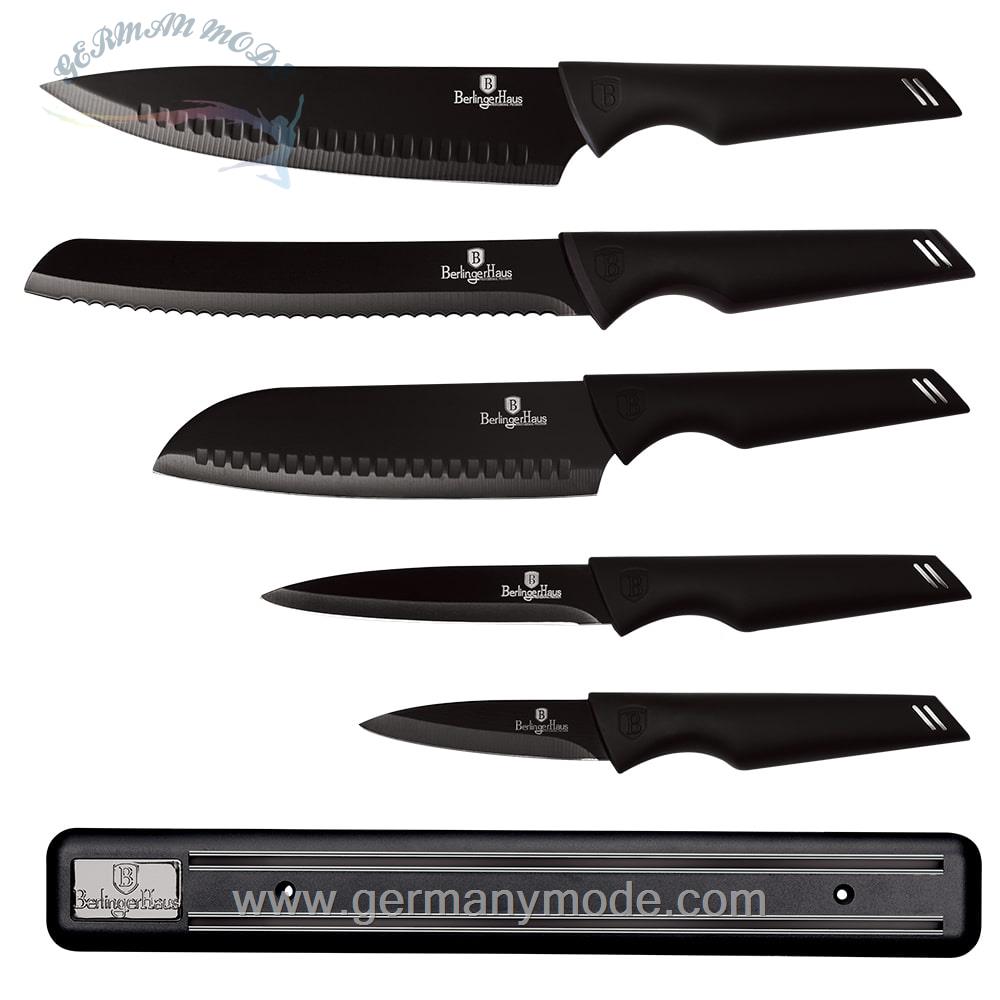 ست چاقو آشپزخانه 6 پارچه برلینگر هاوس مجارستان BERLINGER HAUS 6-PIECE KNIFE SET BH-2682 BLACK