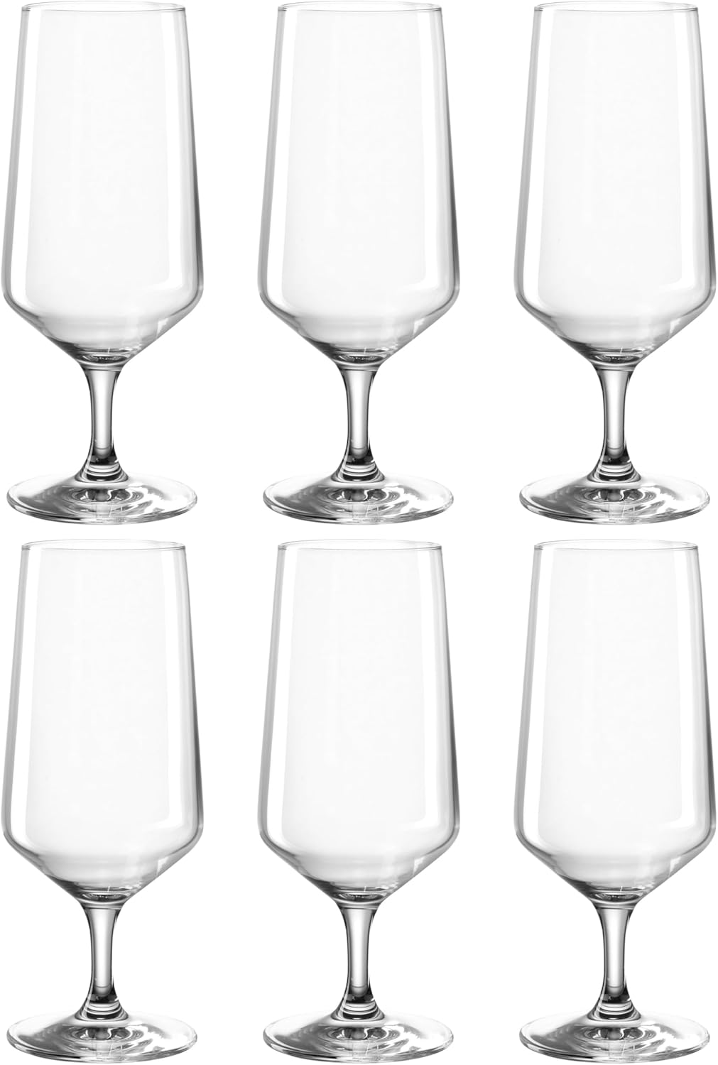 لیوان‌ آبجو لئوناردو پوچینی آلمان Leonardo Puccini Drinking Glass مجموعه ۶ تایی لیوان‌های پیلزنر با دسته کشیده ارتفاع ۱۸.۶ سانتی‌متر، ۴۱۰ میلی‌لیتر، ۰۶۹۵۴۱