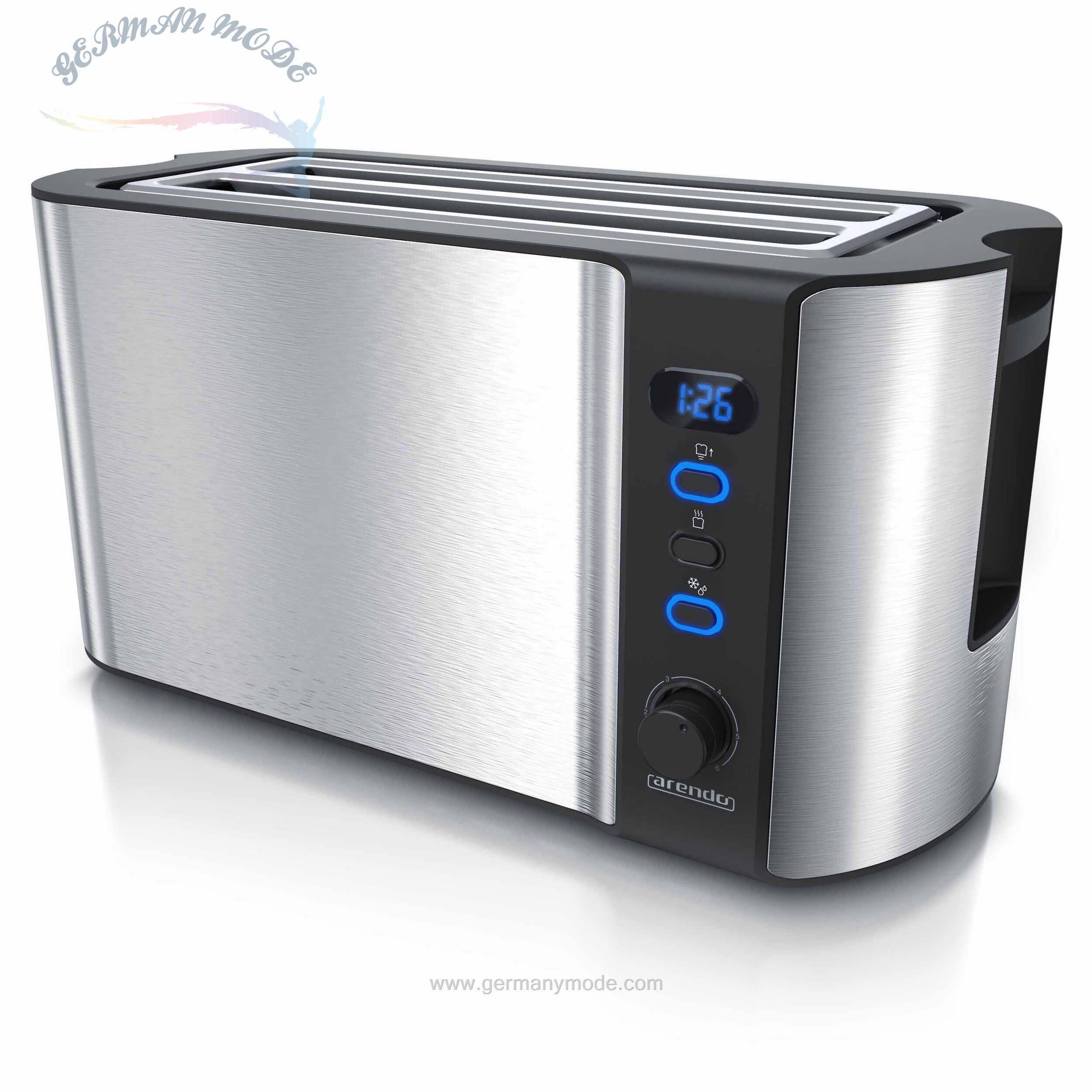 توستر آرندو آلمان Arendo Toaster- 2 lange Schlitze- für 4 Scheiben- 1500 W b