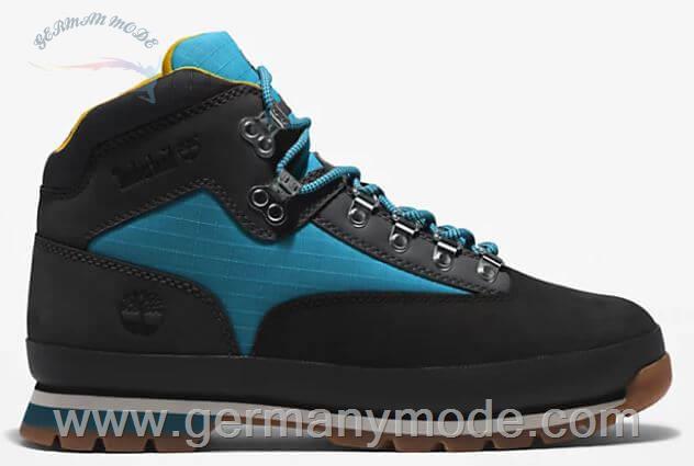 کفش کوهنوردی مردانه تیمبرلند آمریکا TIMBERLAND EURO HIKER HIKING BOOT FOR MEN IN BLACK WITH BLUE