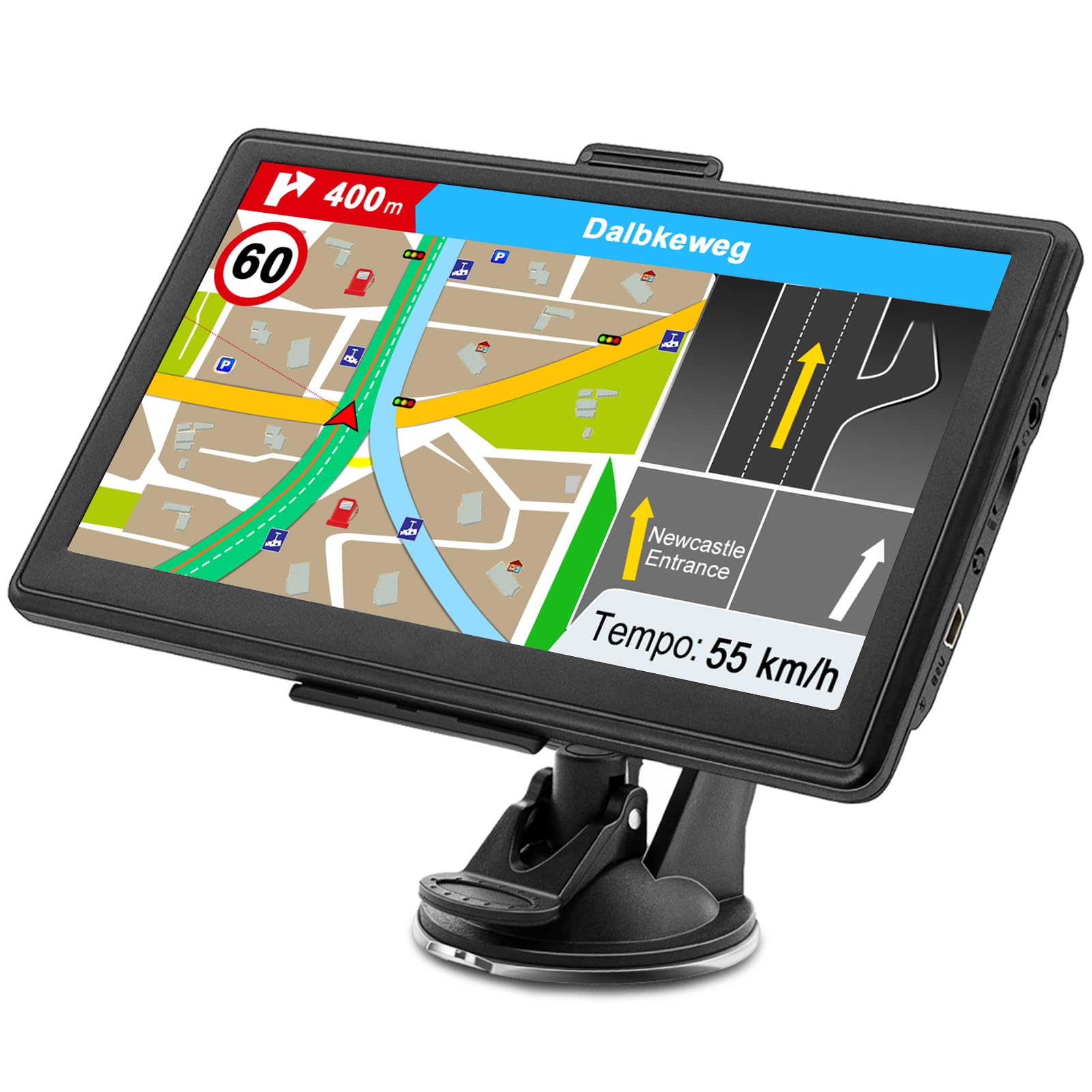 خرید از آمازون - دستگاه ناوبری GPS برای کامیون های خودرو 2023 - سیستم ناوبری خودرو 7 اینچی با نقشه های اروپا UK 52، به روز رسانی رایگان نقشه برای مادام العمر، هشدار دوربین سرعت POI، راهنمای صوتی، برنده تست دستیار خط