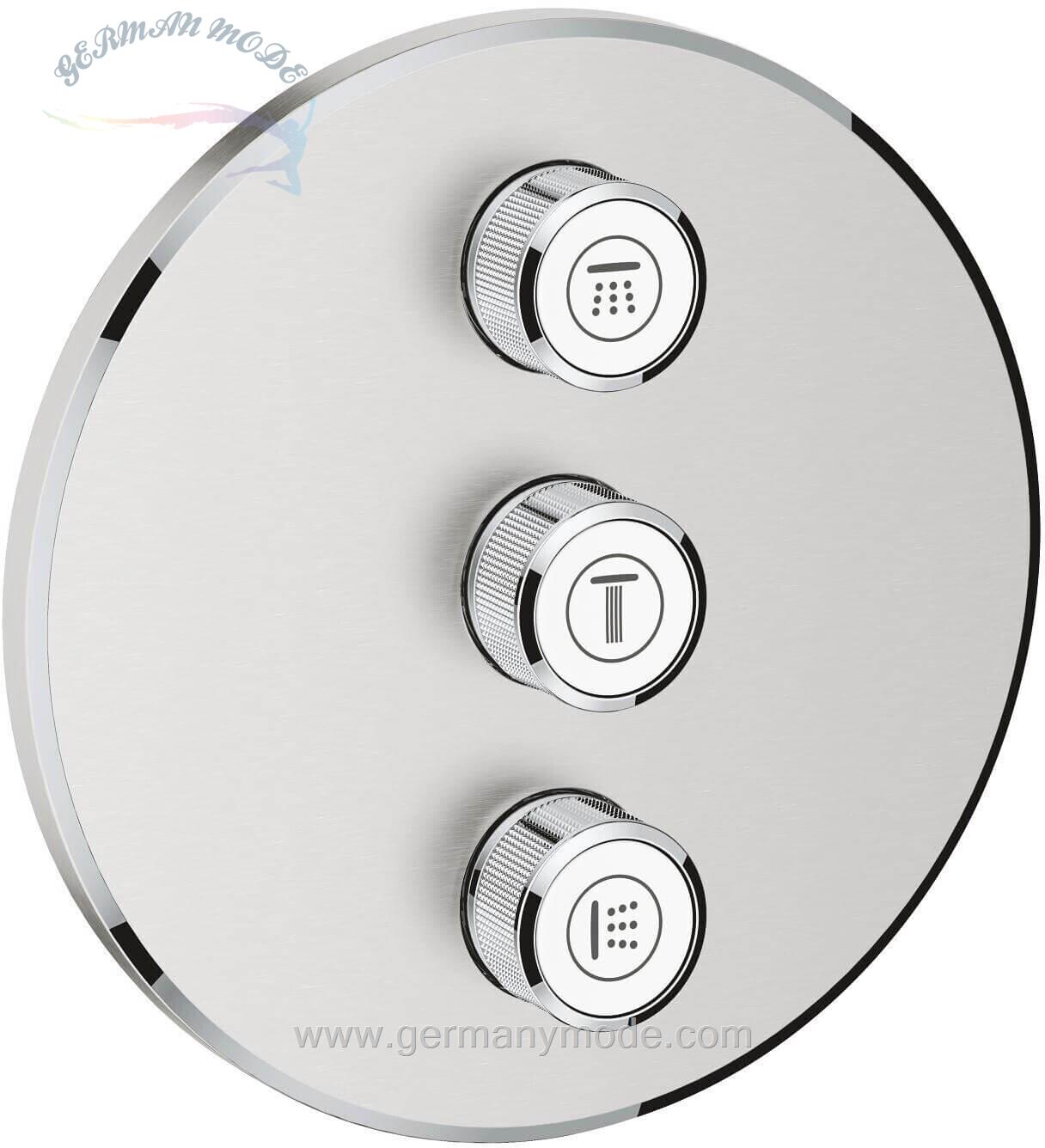 شیر حمام توکار گروهه آلمان GROHE Grohtherm SmartControl 3 fach Unterputzventil  29122  supersteel 29122DC0