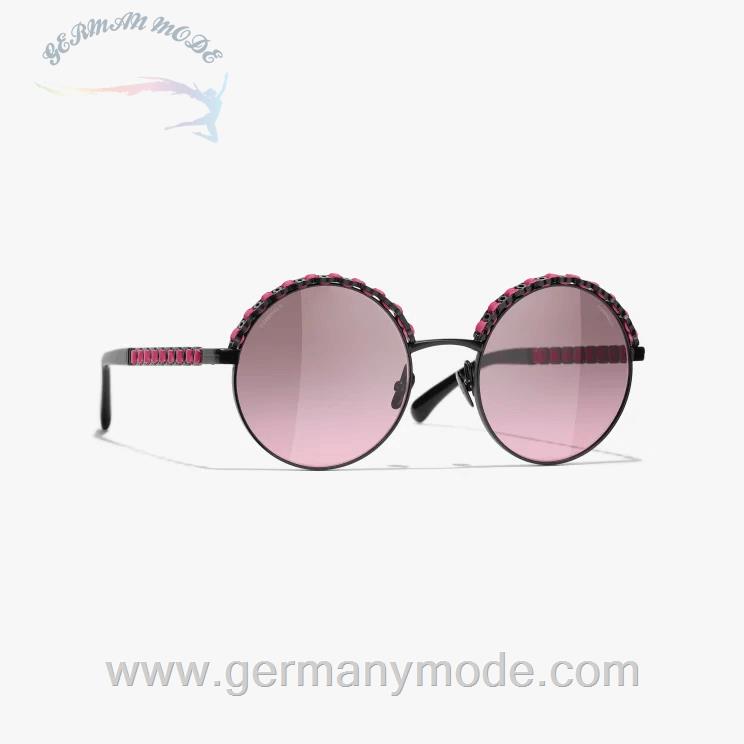 عینک آفتابی زنانه شنل فرانسه CHANEL RUNDE SONNENBRILLE 4265Q C101/S1