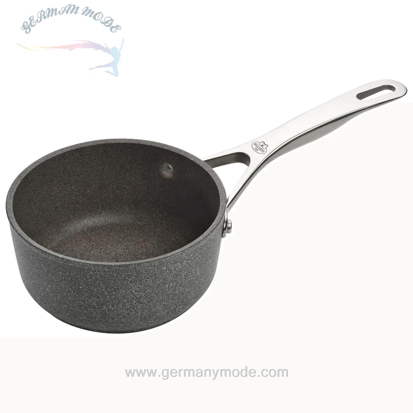 ماهیتابه بالرینی ایتالیا BALLARINI SALINA STIELTOPF 16 CM- ALUMINIUM- STEINOPTIK GRAU