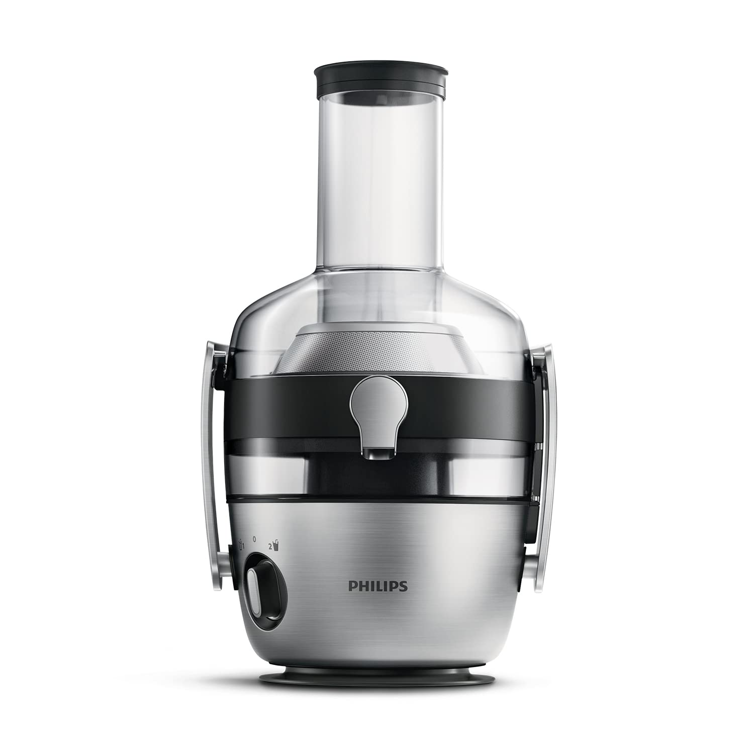 خرید از آمازون - Philips Entsafter – 1100W, 2L, NutriU-Rezepte-App, XXL-Einfüllöffnung, QuickClean (HR1921/20), 25 x 43.2 x 29.6 cm, ‎Edelstahl 2.1 Liter, 1100 Watt
