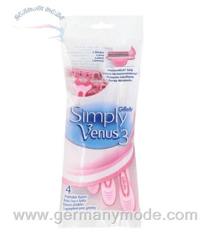 خود تراش ژیلت آمریکا Gillette Simply Venus 3 (4 Stk.)