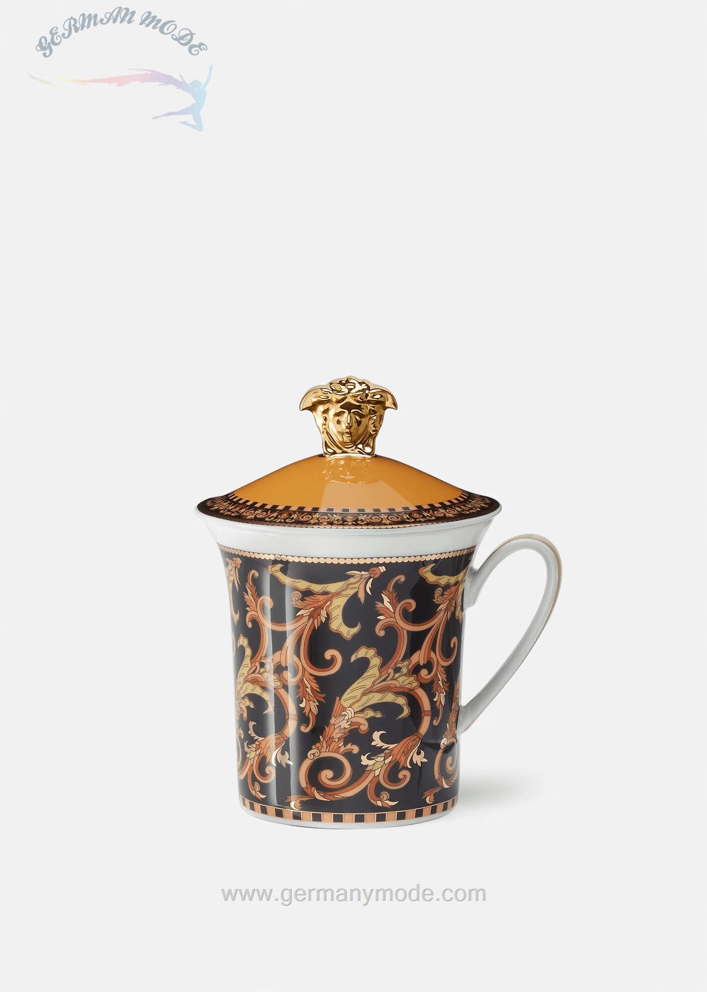 لیوان درب دار چینی روزنتال ورساچه ایتالیا VERSACE BAROCCO TASSE
