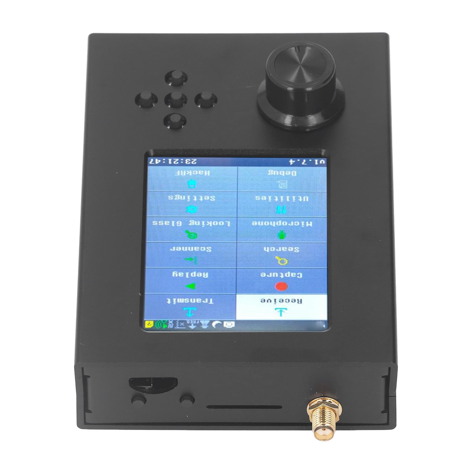 خرید از آمازون - آنالایزر طیف فرستنده و گیرنده SDR Risegun HackRF One Portapack H2 1MHz-6GHz همراه با قاب فلش فلزی Firmware Mayhem 1.8.0 [همراه با باتری داخلی]