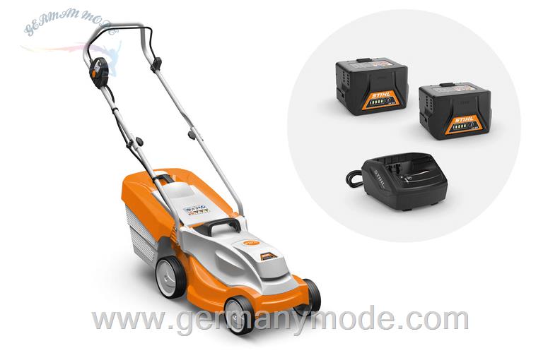 چمن زن برقی شارژی باطری دار اشتیل آلمان Stihl RMA 235 2 * Akku AK 20 - Ladegerät AL 101