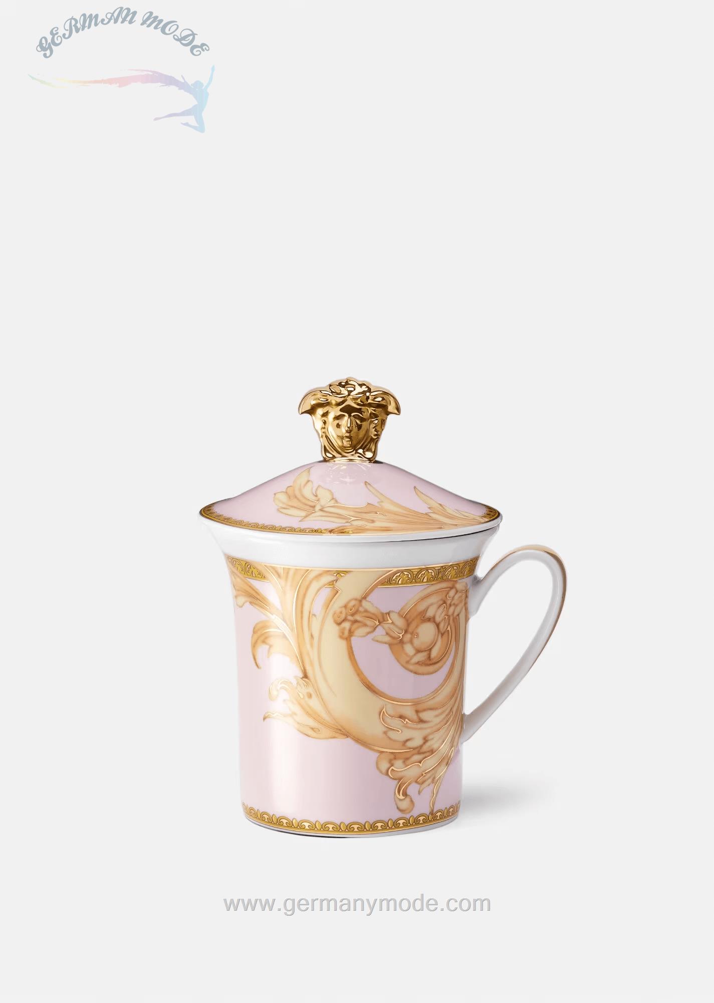 لیوان درب دار چینی روزنتال ورساچه ایتالیا VERSACE LES RÊVES BYZANTINS TASSE