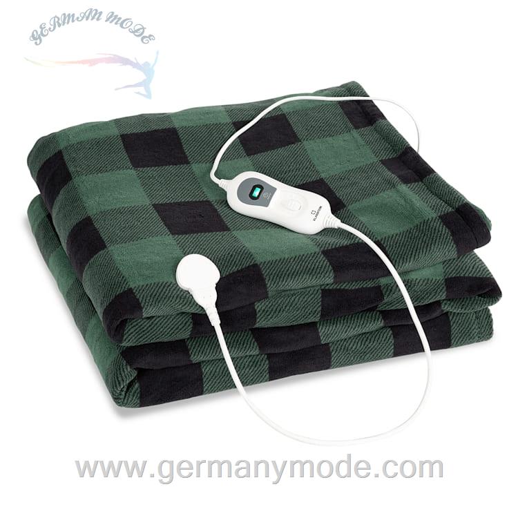 پتو برقی کلارشتاین آلمان Klarstein Dr. Watson XXL Heizdecke Grün gemustert 120 watt