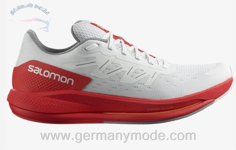 کتانی پیاده روی مردانه سالامون فرانسه SALOMON SPECTUR Laufschuhe Herren White / Poppy Red / Blazing Orange