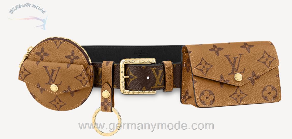 کمربند زنانه لویی ویتون فرانسه LOUIS VUITTON DAILY MULTIPOCKET GÜRTEL 30 MM M0345Y