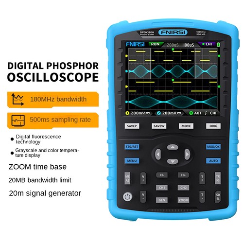 خرید از ایبی - ژنراتور سیگنال دو کاناله اسیلوسکوپ دیجیتال دستی 180 مگاهرتز FNIRSI DPOX180H
