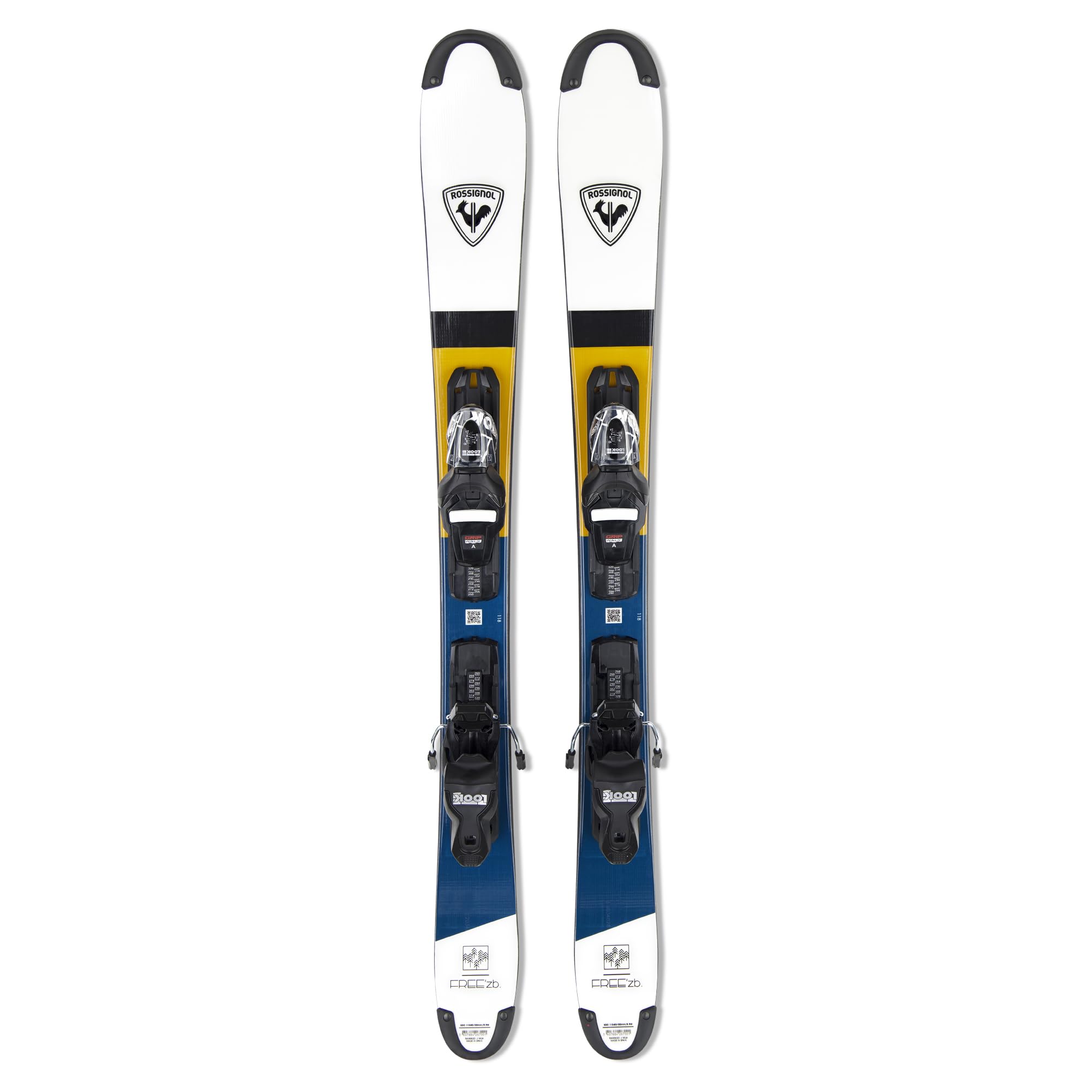 Rossignol Free به عنوان مثال چوب اسکی Funcarver 118 سانتی متر + پابند ایمنی Axium