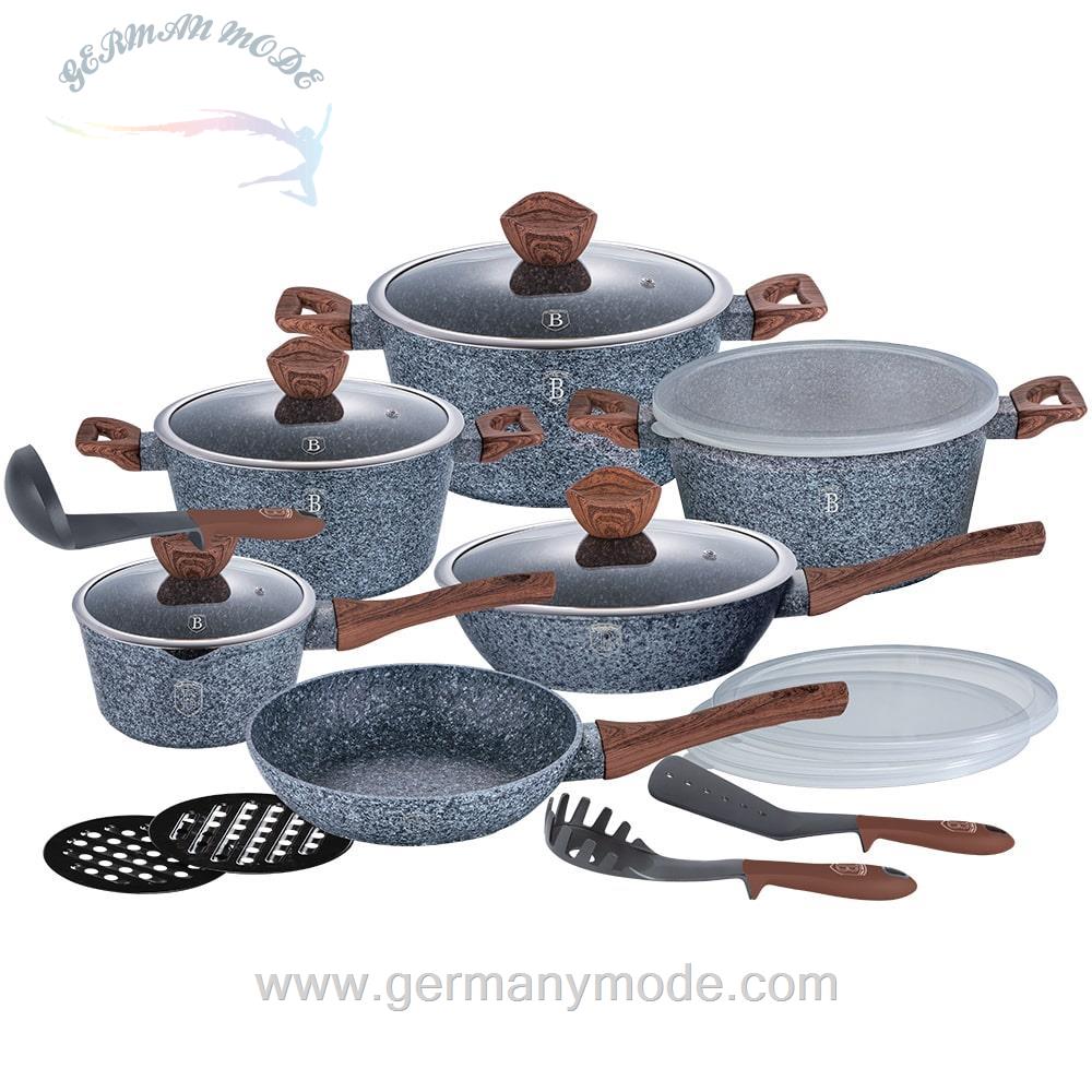 سرویس قابلمه کفگیر ملاقه 18 پارچه برلینگر هاوس مجارستان BerlingerHaus18-PIECE COOKWARE SET BH/6198 FOREST LINE