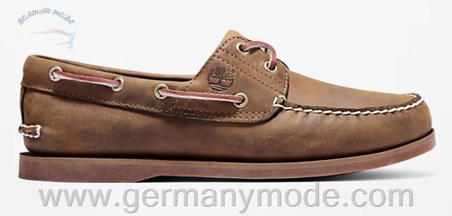 کفش کالج کلاسیک مردانه تیمبرلند آمریکا Timberland CLASSIC BOAT SHOE FOR MEN IN LIGHT BROWN FULL GRAIN