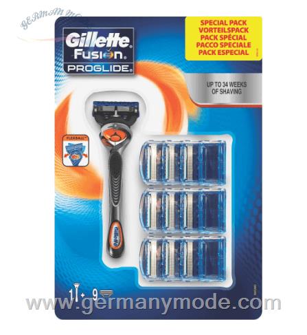 خود تراش ژیلت آمریکا Gillette Fusion ProGlide Flexball + 9 Wechselklingen