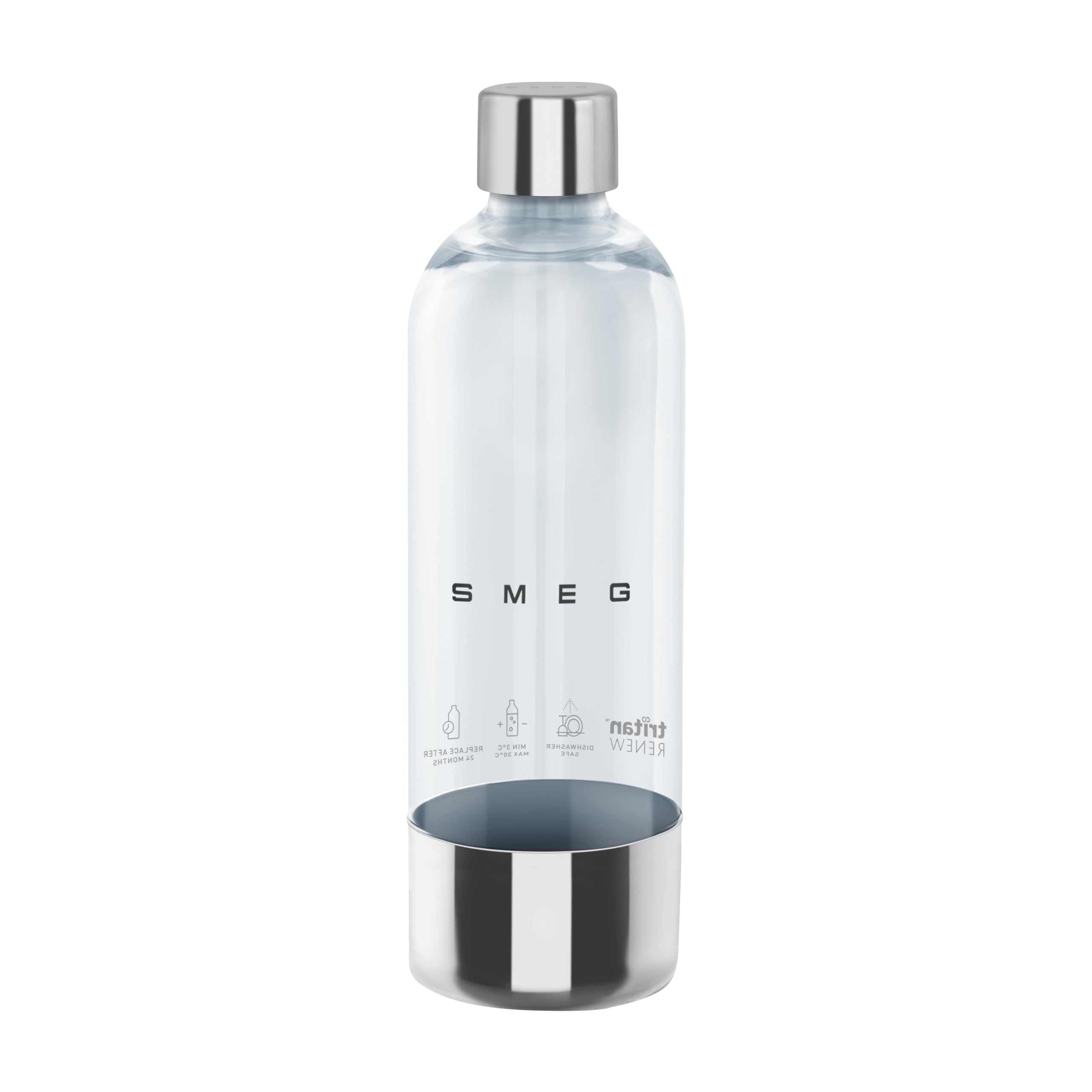 بطری ۸۰۰ میلی‌ لیتری آب گاز دار اسمگ ایتالیا Smeg SKSB01 برای دستگاه‌های آب گازدار SKC01، ساخته شده از Tritan Renew