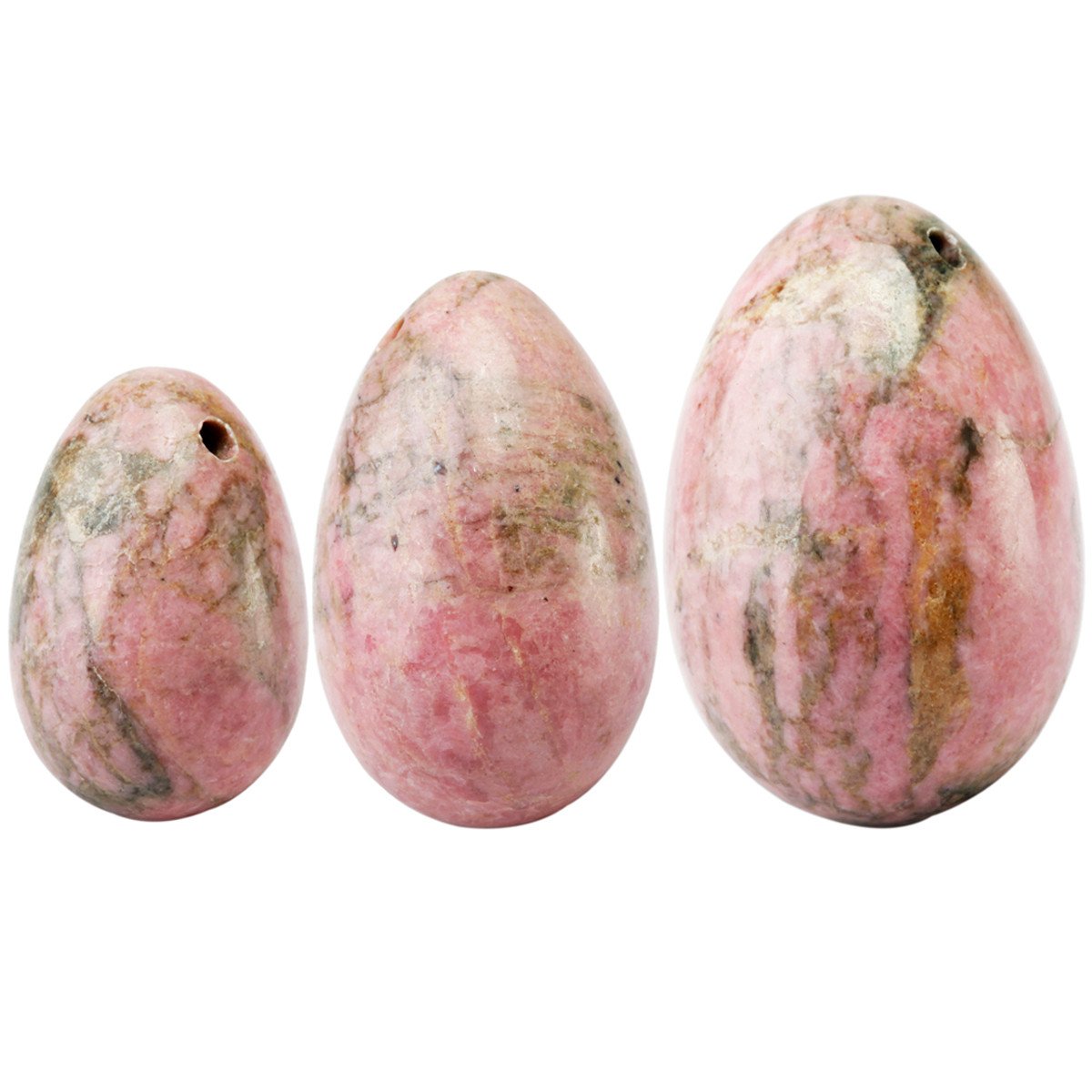 خرید از آمازون - mookaitedecor Rhodochrosite Yoni Eggs Kegel Balls Trainer Floor Legvic Trainer با 3 سایز، سنگ های ماساژ Ben Wa Balls برای ورزش کف لگن و مثانه و ریکاوری واژن پس از زایمان