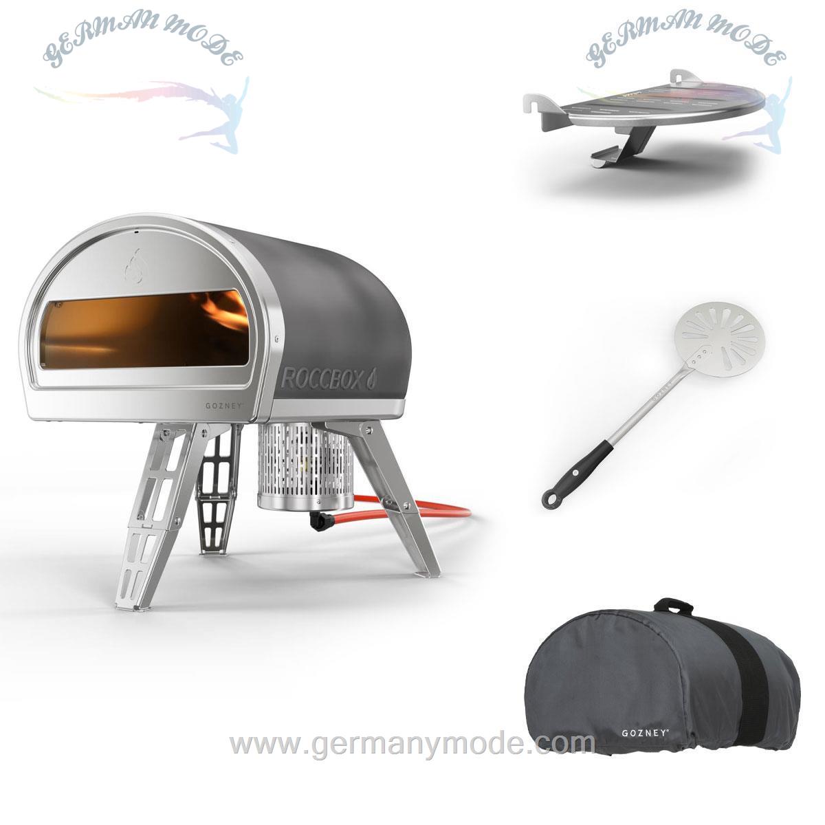 فر پیتزا گازی خانگی گوزنی Gozney° Roccbox Gas Pizzaofen-Bundle Starter (3-tlg.) Grau