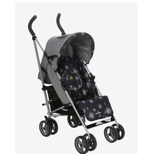 کالسکه کودک ورت فرانسه Vertbaudet Buggy Facilcity mit Liegefunktion - dunkelblau bedruckt