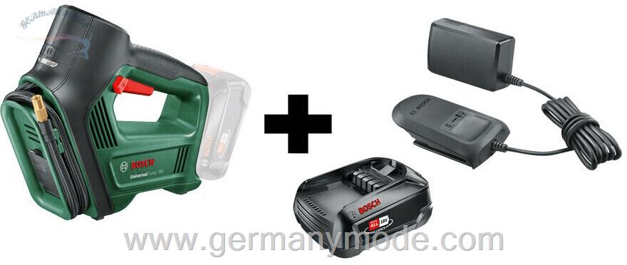پمپ باد شارژی بوش آلمان Bosch Bosch UniversalPump 18V Akku-Druckluftpumpe + Starter-Set