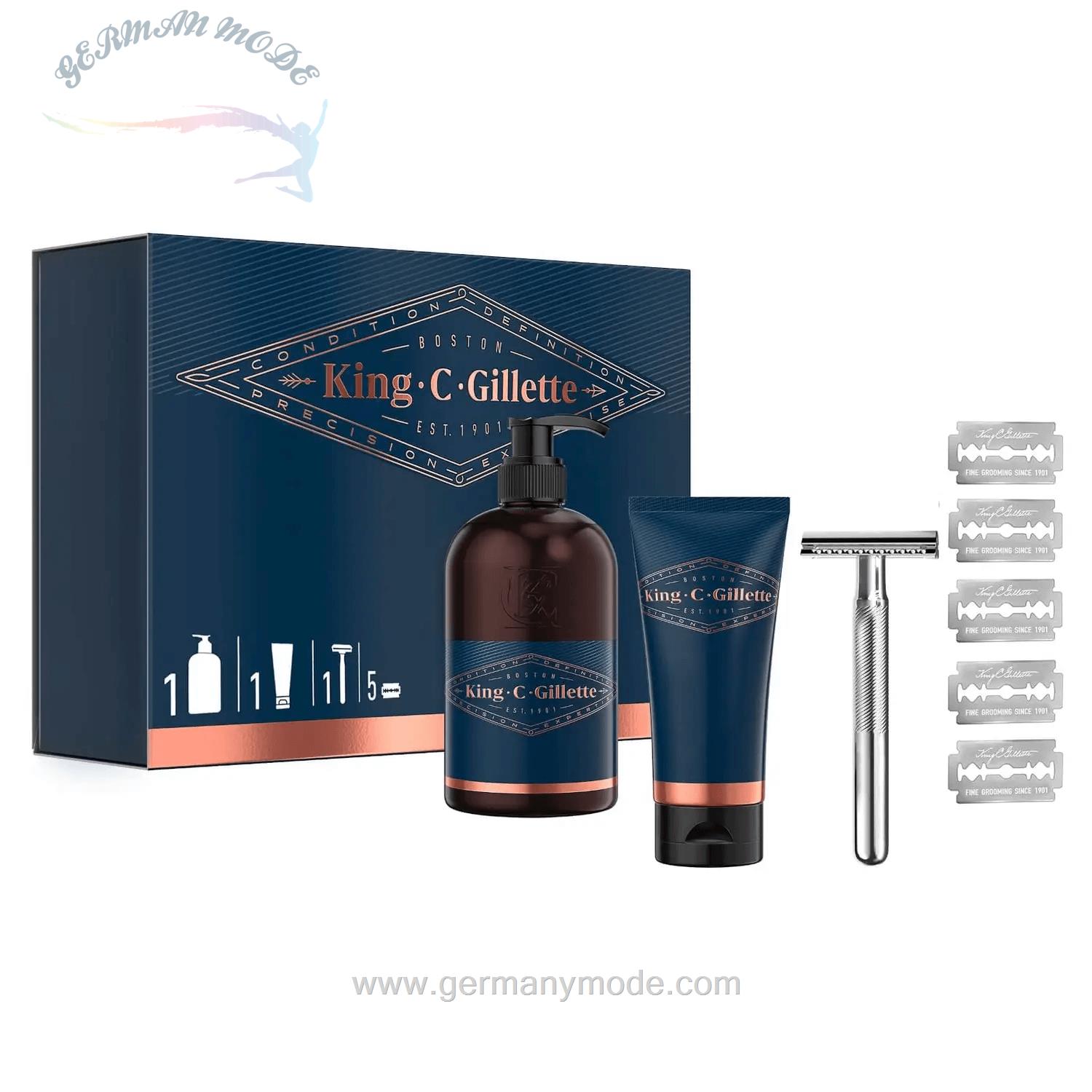 ست اصلاح صورت ژیلت آمریکا GILLETTE KING C. GILLETTE STARTER GESCHENKSET