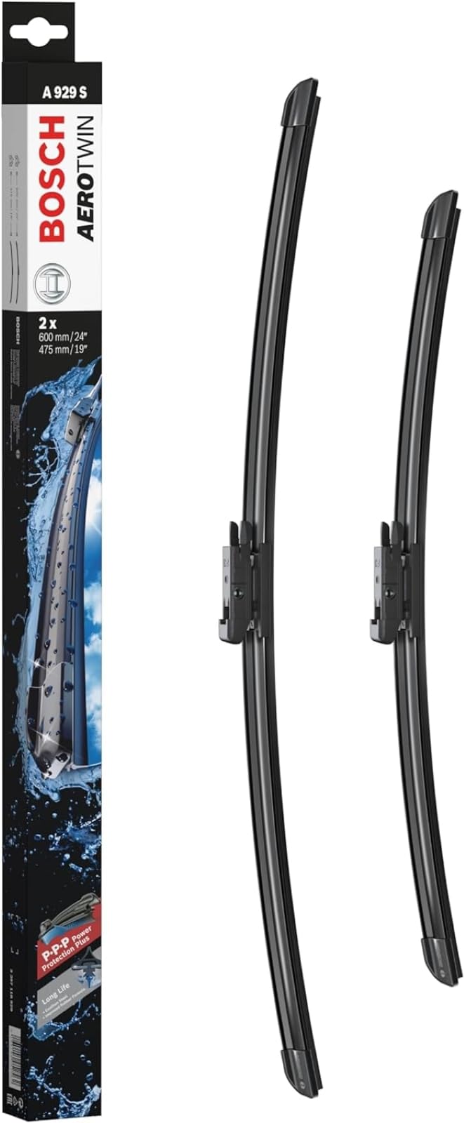 خرید از آمازون - برف پاک کن بوش Aerotwin A929S، طول: 600mm/475mm – مجموعه ای برای شیشه جلو