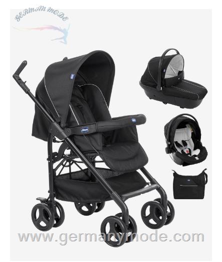 کالسکه کریر سبد حمل و ساک کودک چیکو ایتالیا Chicco Kombi-Kinderwagen Trio Sprint CHICCO- schwarz/grau