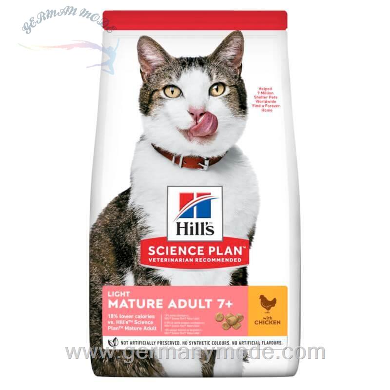 غذا خشک گربه بزرگسالان هیل آلمان Hill's Feline Science Plan Mature Adult 7+ Light 1,5kg