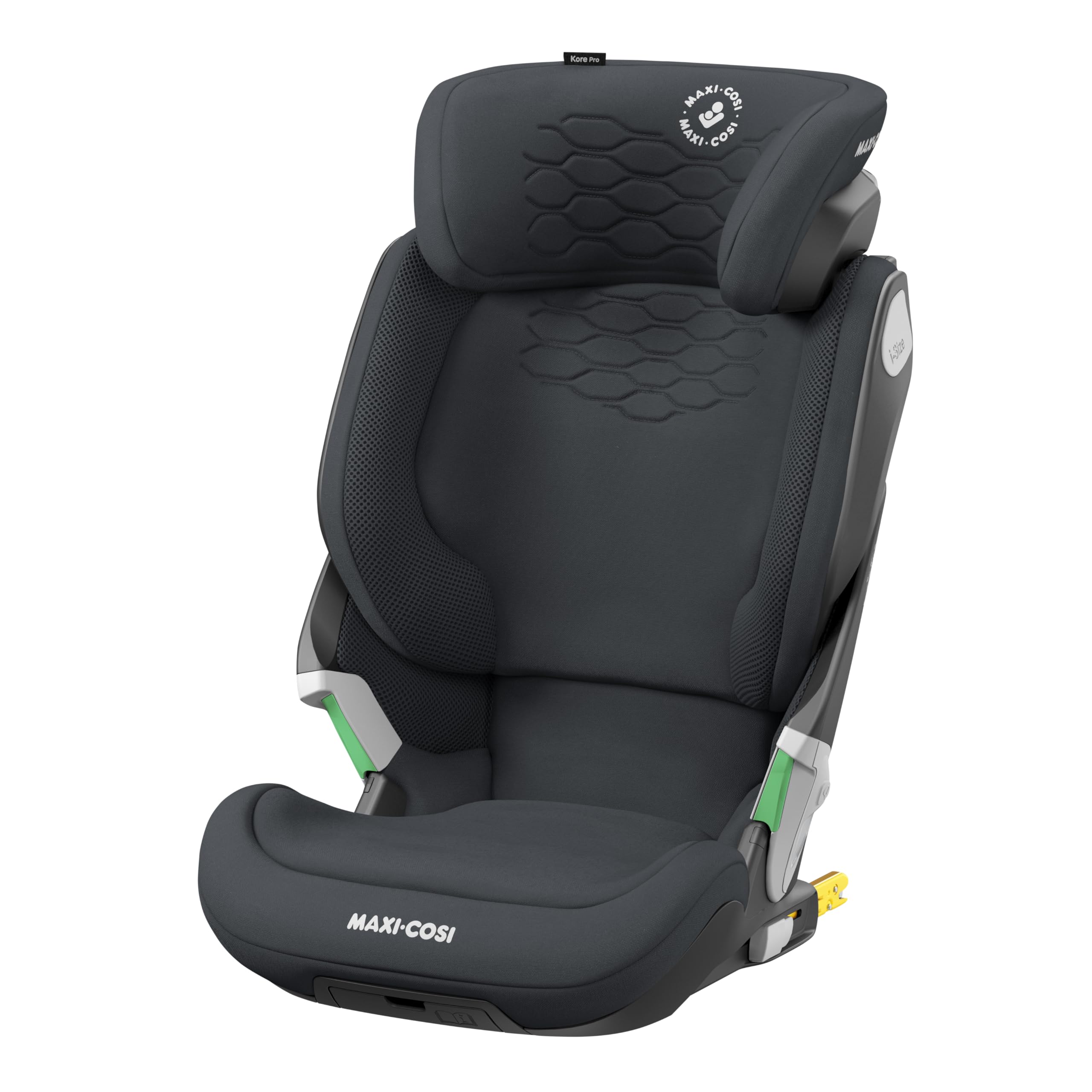 صندلی ماشین کودک مکسی کوزی آلمان Maxi-Cosi Kore Pro i-Size، 3.5 تا 12 سال، 100 تا 150 سانتی متر، نور ClickAssist، ارتفاع/عرض قابل تنظیم، محافظ جانبی پلاس، گرافیت معتبر