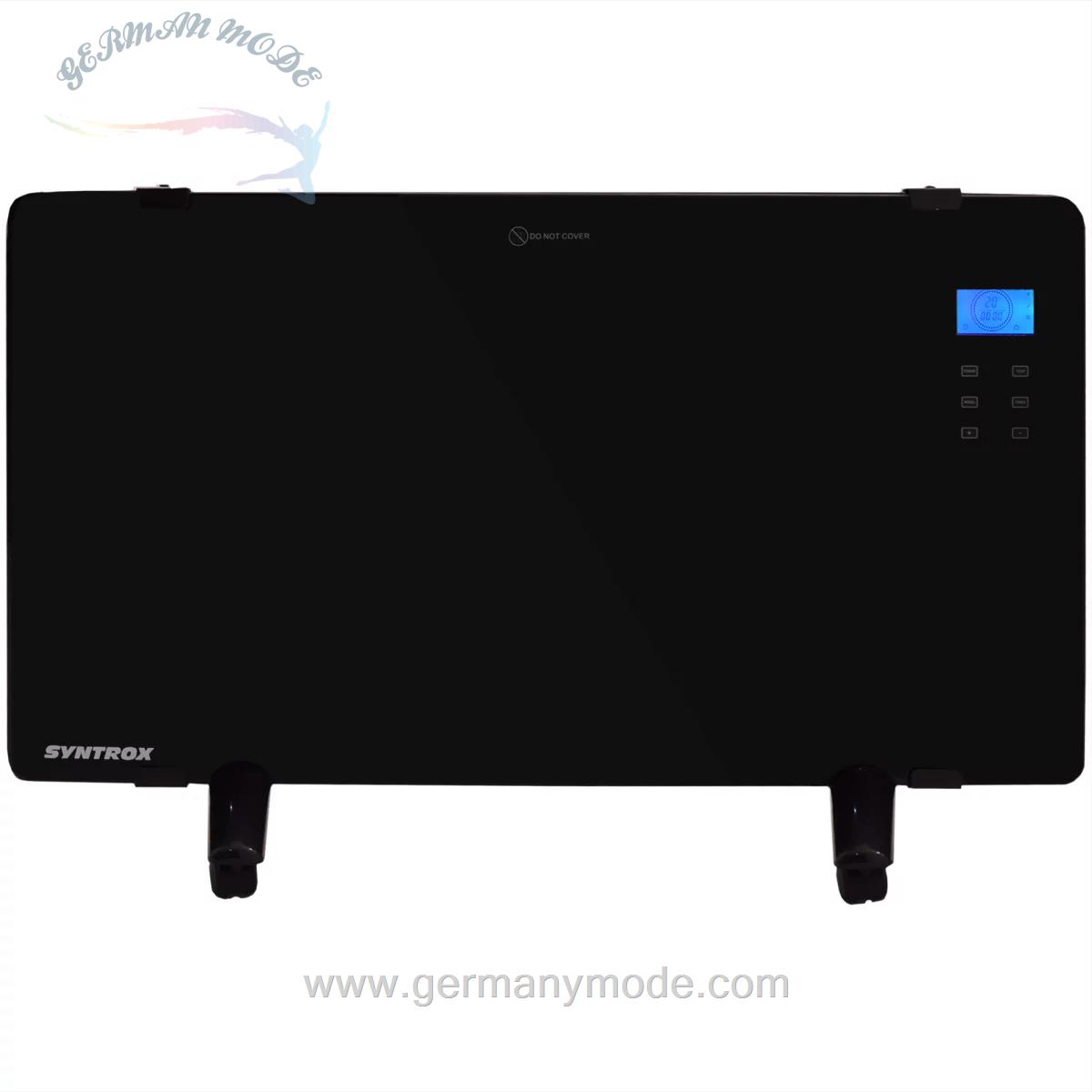 بخاری برقی مادون قرمز کنترل از راه دور دیواری پایه دار سینتروکس آلمان Syntrox Germany Wärmewellenheizung Fafnir Glasflächenheizer mit Touch Screen