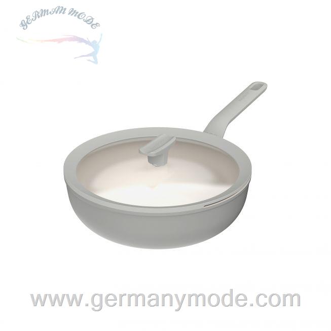 تابه وک 28 سانت درب دار برگهف بلژیک Berghoff Wok mit Deckel Balance Moonmist 28cm - Leo