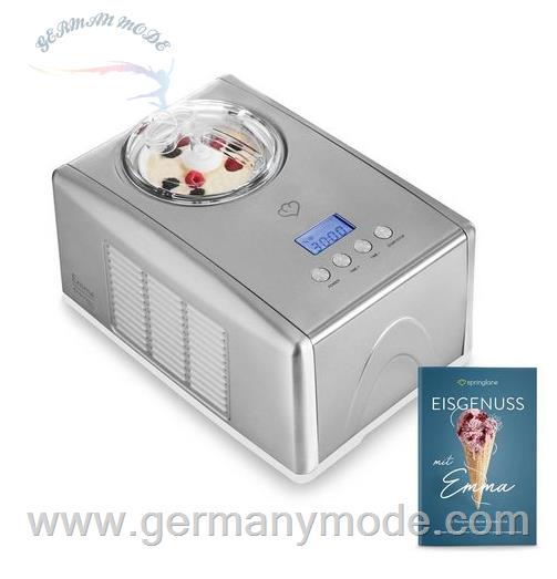 بستنی ساز 1.5 لیتری اسپرینگلین آلمان Springlane Emma Eismaschine mit Kompressor 1,5 silber