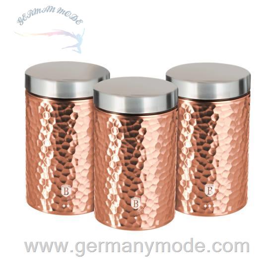 ست قوطی آشپزخانه برلینگر هاوس مجارستان BERLINGER HAUS KITCHEN CANISTER SET BH/6715 ROSE GOLD COLLECTION