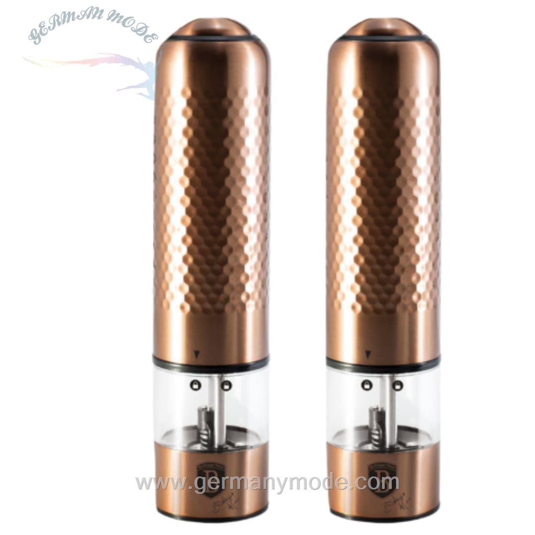 ست آسیاب نمک و فلفل برقی برلینگر هاوس مجارستان Berlinger Haus Electric Pepper / Salt Mill BH/6415 Rose Gold Collection
