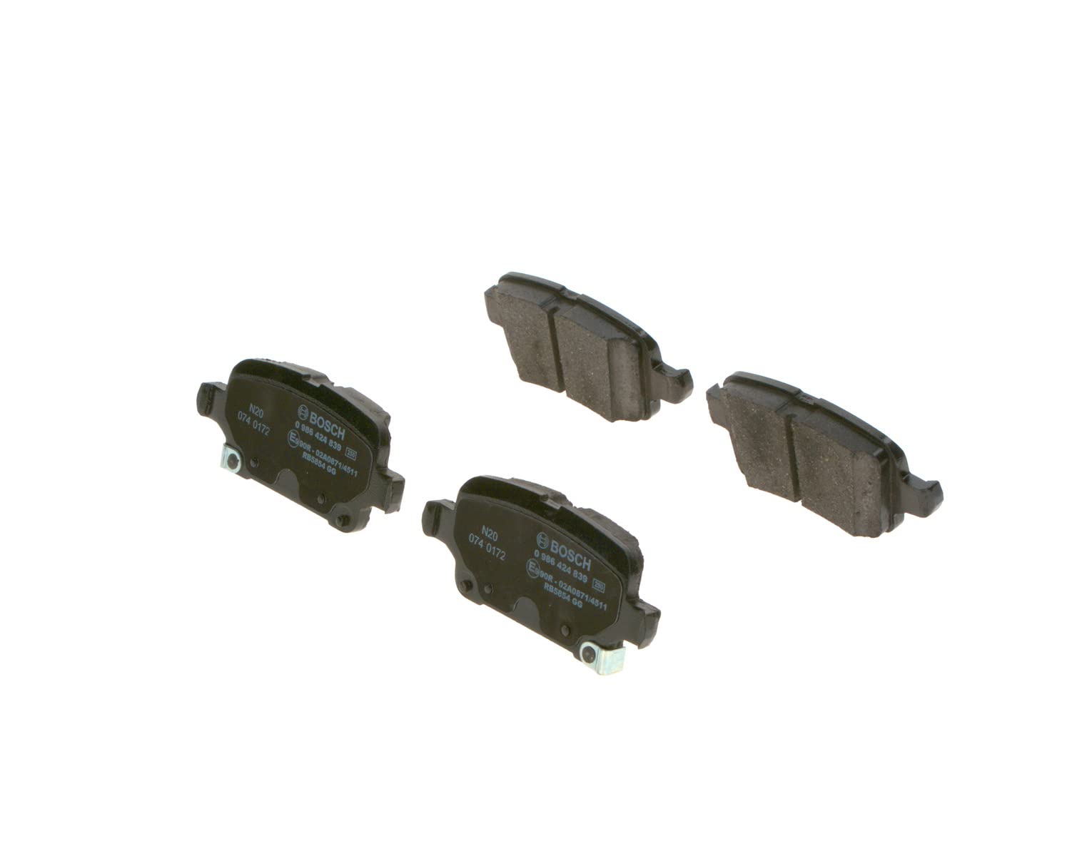 لنت ترمز بوش Bosch BP2458 - محور عقب - گواهی ECE-R90 - چهار لنت ترمز در هر مجموعه