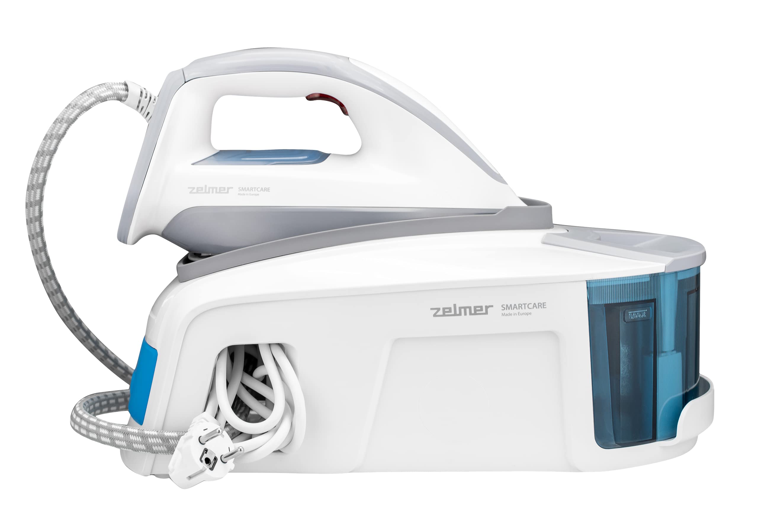 اتو بخار مخزن دار زلمر لهستان Zelmer ZIS6450 Smartcare، ساخت اتحادیه اروپا، 2400 وات، 6 بار، حداکثر بخار خروجی 450 گرم، بخاردهی مداوم 120 گرم در دقیقه