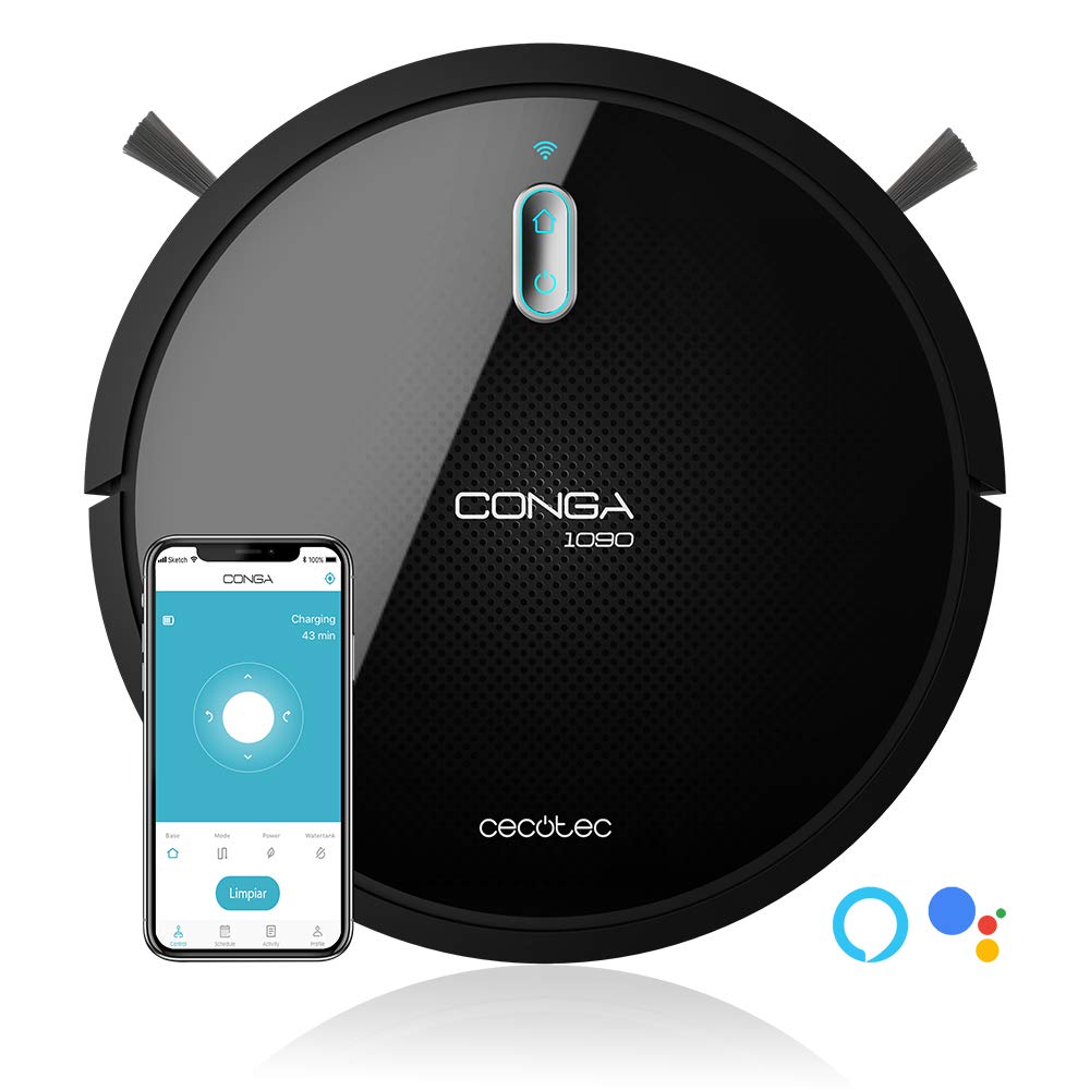 جارو رباتیک سکوتک اسپانیا Cecotec مدل Conga 1090 Connected Force. کنترل از طریق اپلیکیشن، ۱۴۰۰ پاسکال