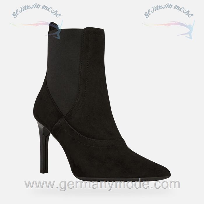 نیم بوت زنانه جی اوکس ایتالیا GEOX STIEFELETTEN MIT HOHEM ABSATZ Faviola Dame Schwarz