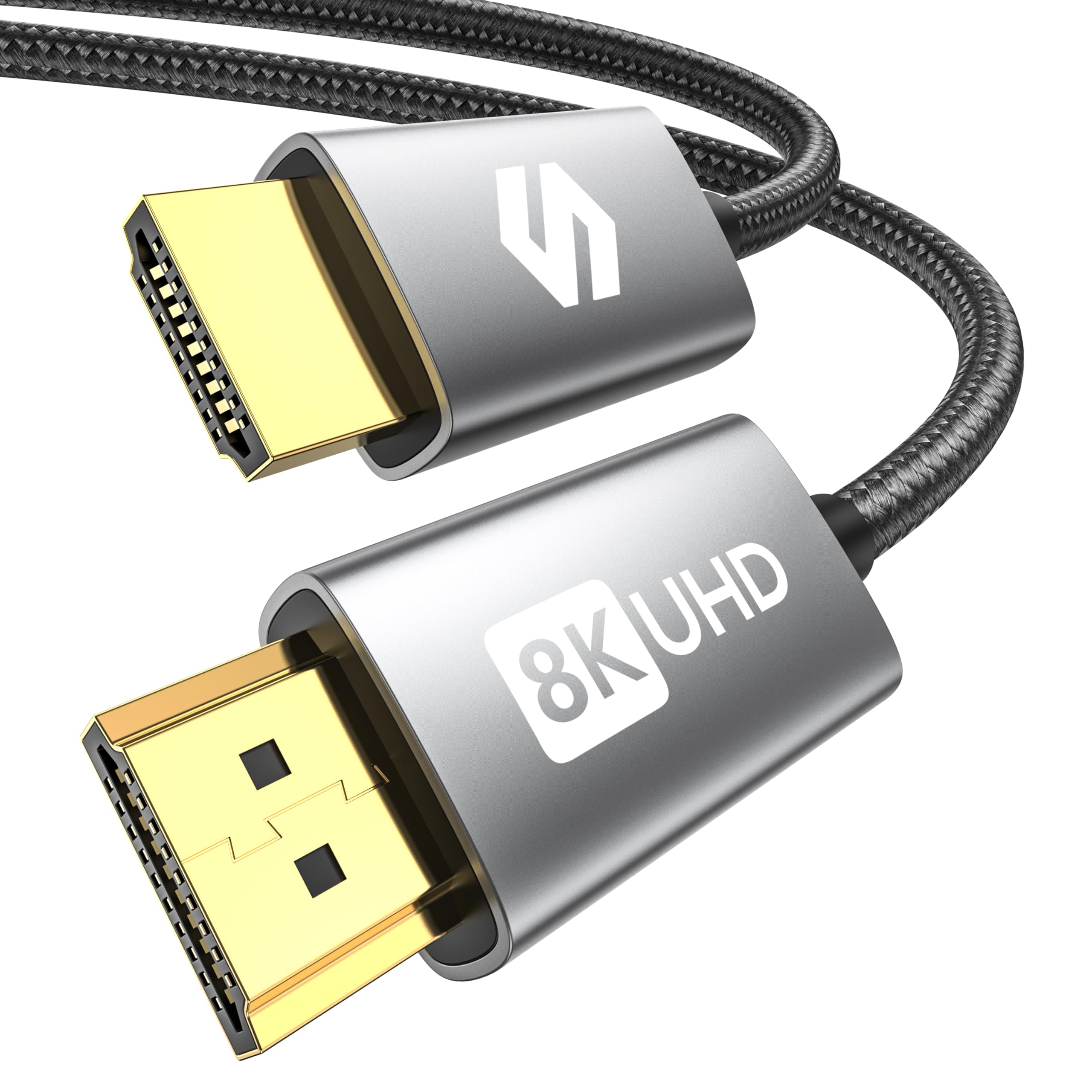 خرید از آمازون - کابل Silkland 8K HDMI 2.1، کابل HDMI eARC برای نوار صوتی 48 گیگابیت بر ثانیه، کابل PS5 HDMI 4K@120Hz، 2K@240Hz/144Hz، 8K@60Hz، دینامیک HDR، Dolby Atmos، HDCP 2.2/2.3 TV برای تلویزیون X Firboxe/2.3 S، 2 متر