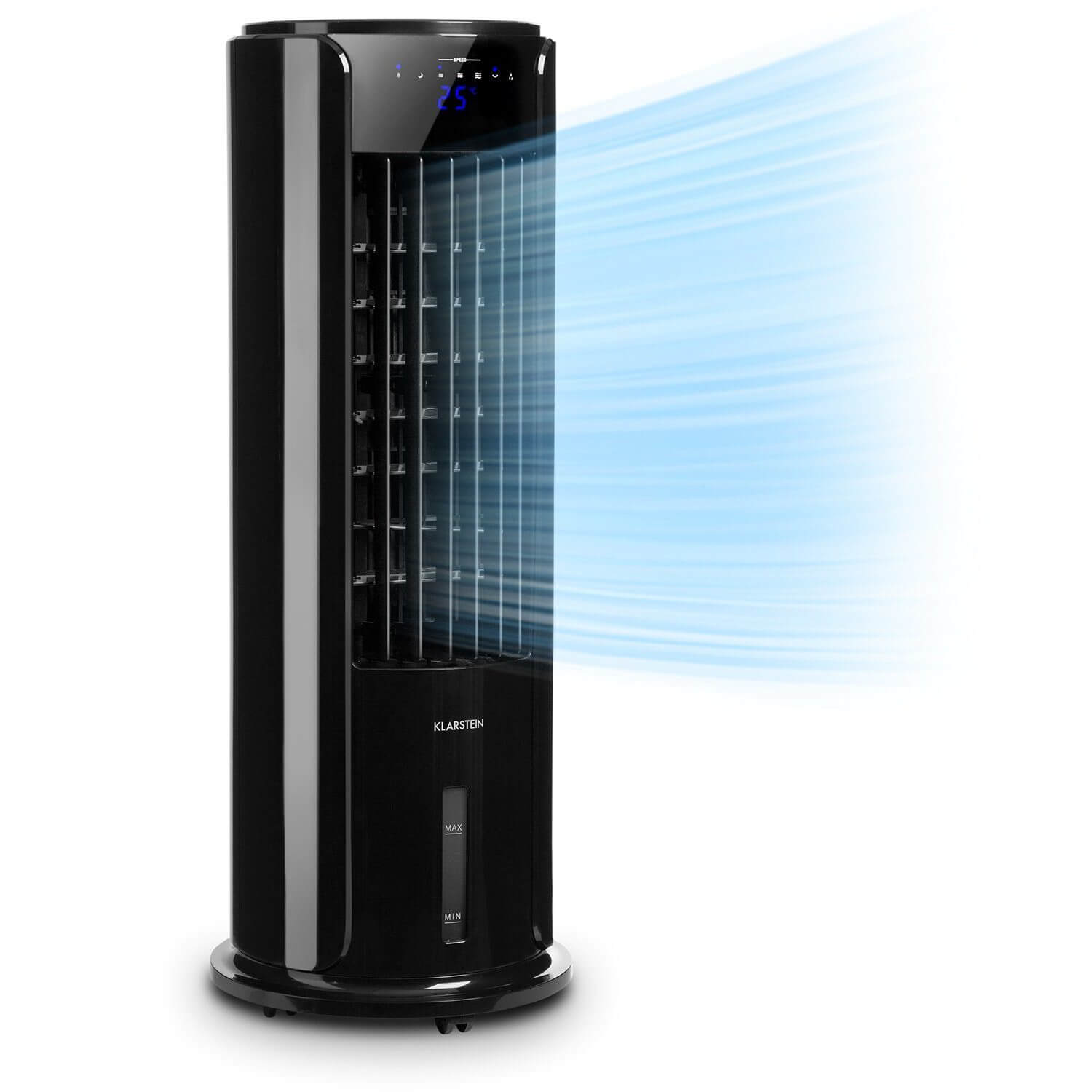 کولر آبی فن رطوبت ساز ایستاده کلارشتاین آلمان Klarstein Ventilatorkombigerät Skyscraper Horizon 3-in-1 Luftkühler