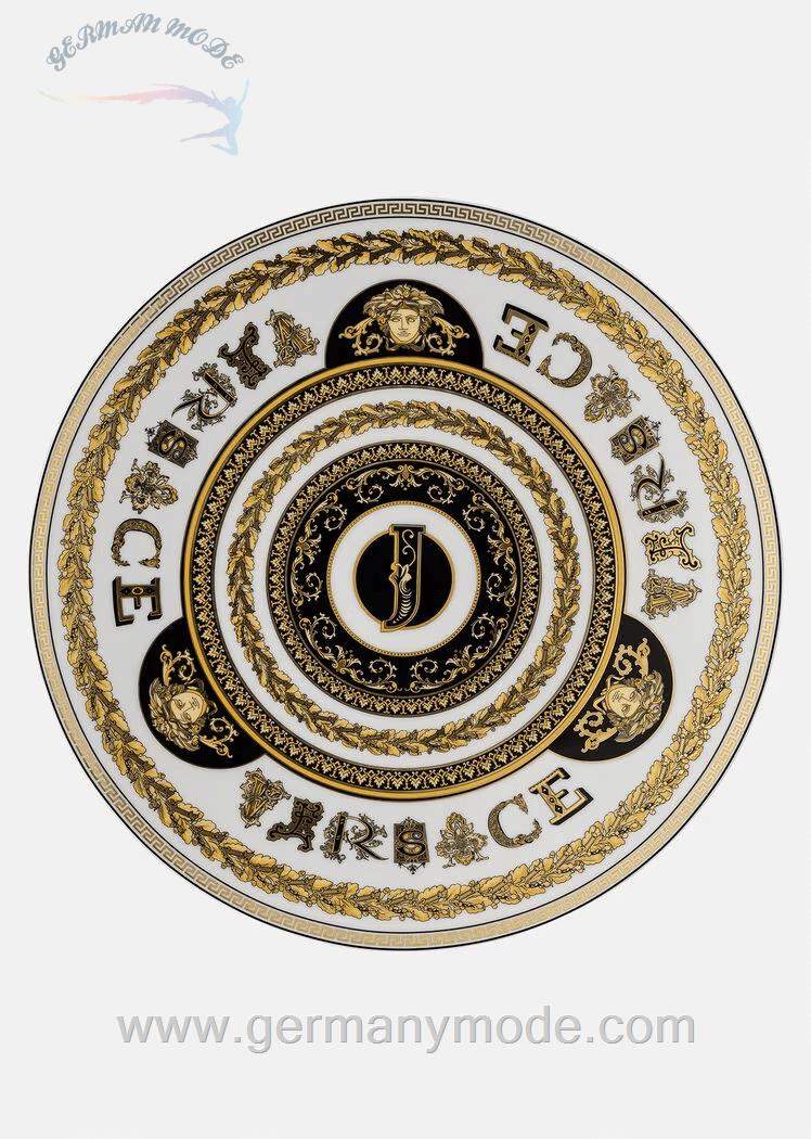 بشقاب دکوری ورساچه ایتالیا VERSACE VIRTUS ALPHABET PLATZTELLER J 33 CM