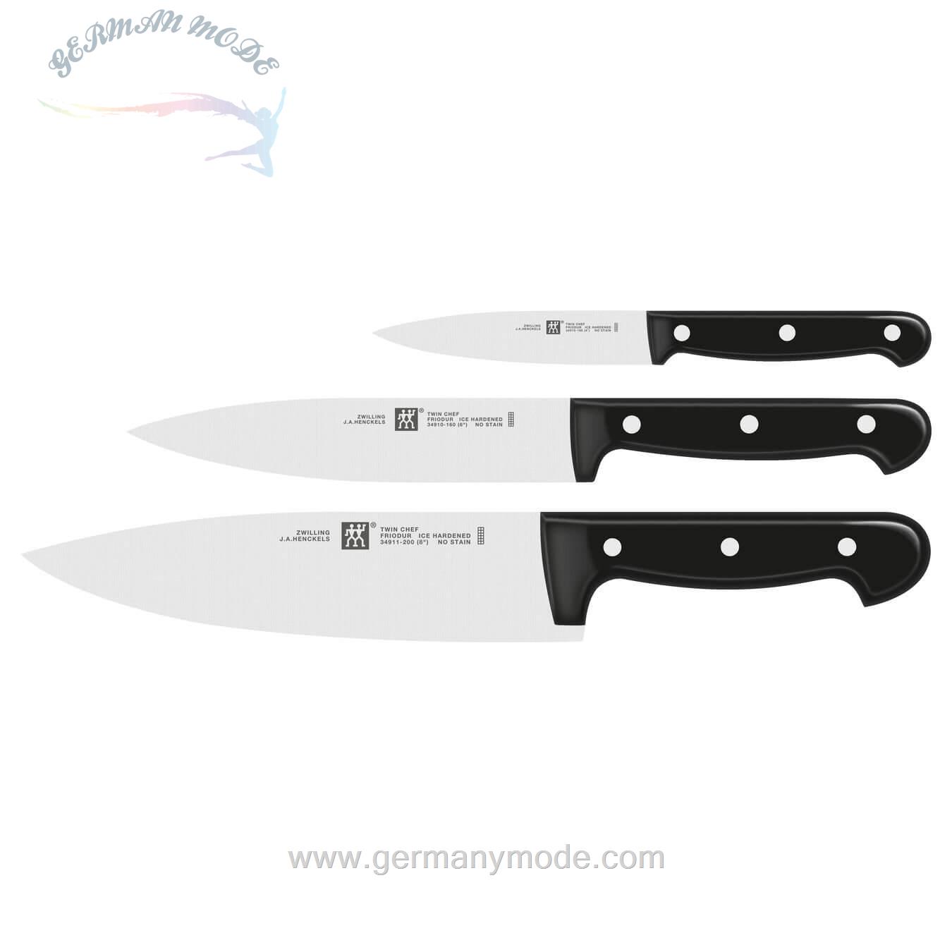 ست 3 تیکه چاقو آشپزخانه زولینگ آلمان ZWILLING Twin Chef Messerset 3 tlg. (34930006)