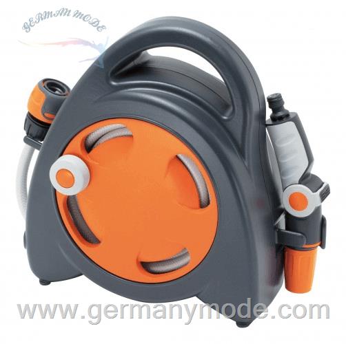 قرقره شیلنگ جمع کن زمینی و شیلنگ 10 متری جی اف G.F. Minischlauchbox Komplettset orange