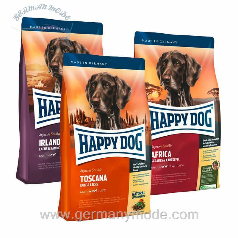غذا خشک سگ هپی داگ آلمان Happy Dog Sensible Probierpaket Länderreise 3-0- 3-1kg