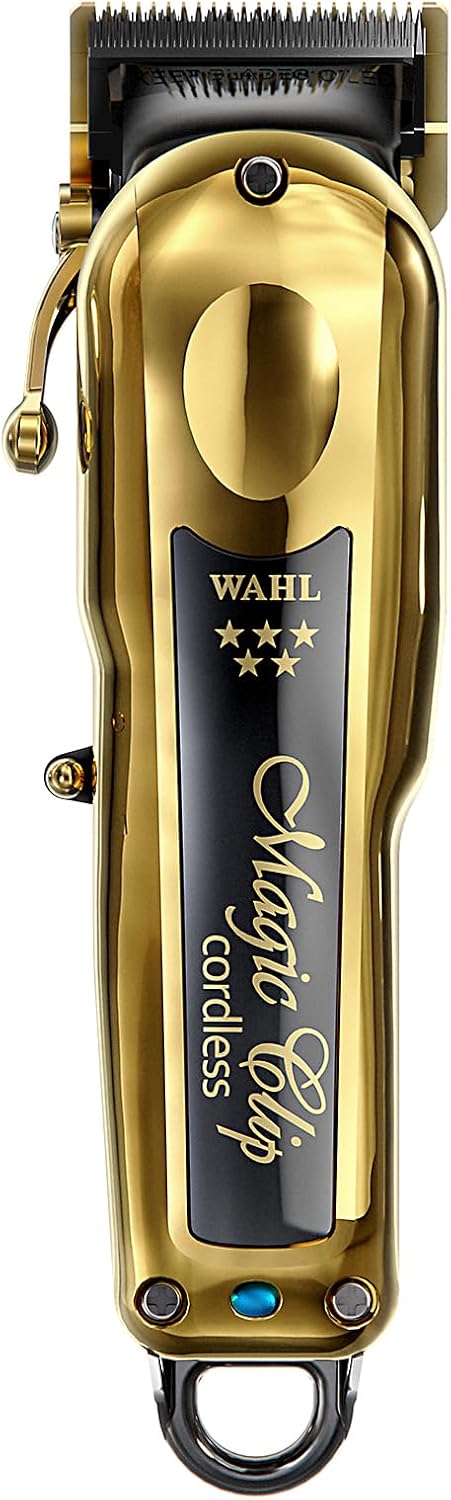 ماشین اصلاح موی سر و ریش تراش صورت شارژِی وال آمریکا ماشین ریش جادویی شارژی طلایی Wahl - گیره مو برای محو شدن شدید - ابزار ترکیبی نهایی برای همه انواع مو